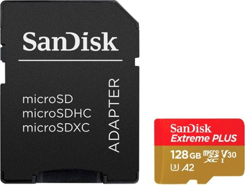 SanDisk - Cartão de memória Extreme PLUS 128GB MicroSDXC UHS-I-SDSQXBD-128G-AN6MA