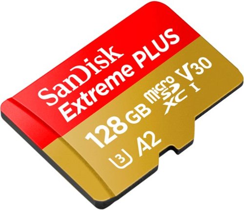 SanDisk - Cartão de memória Extreme PLUS 128GB MicroSDXC UHS-I-SDSQXBD-128G-AN6MA