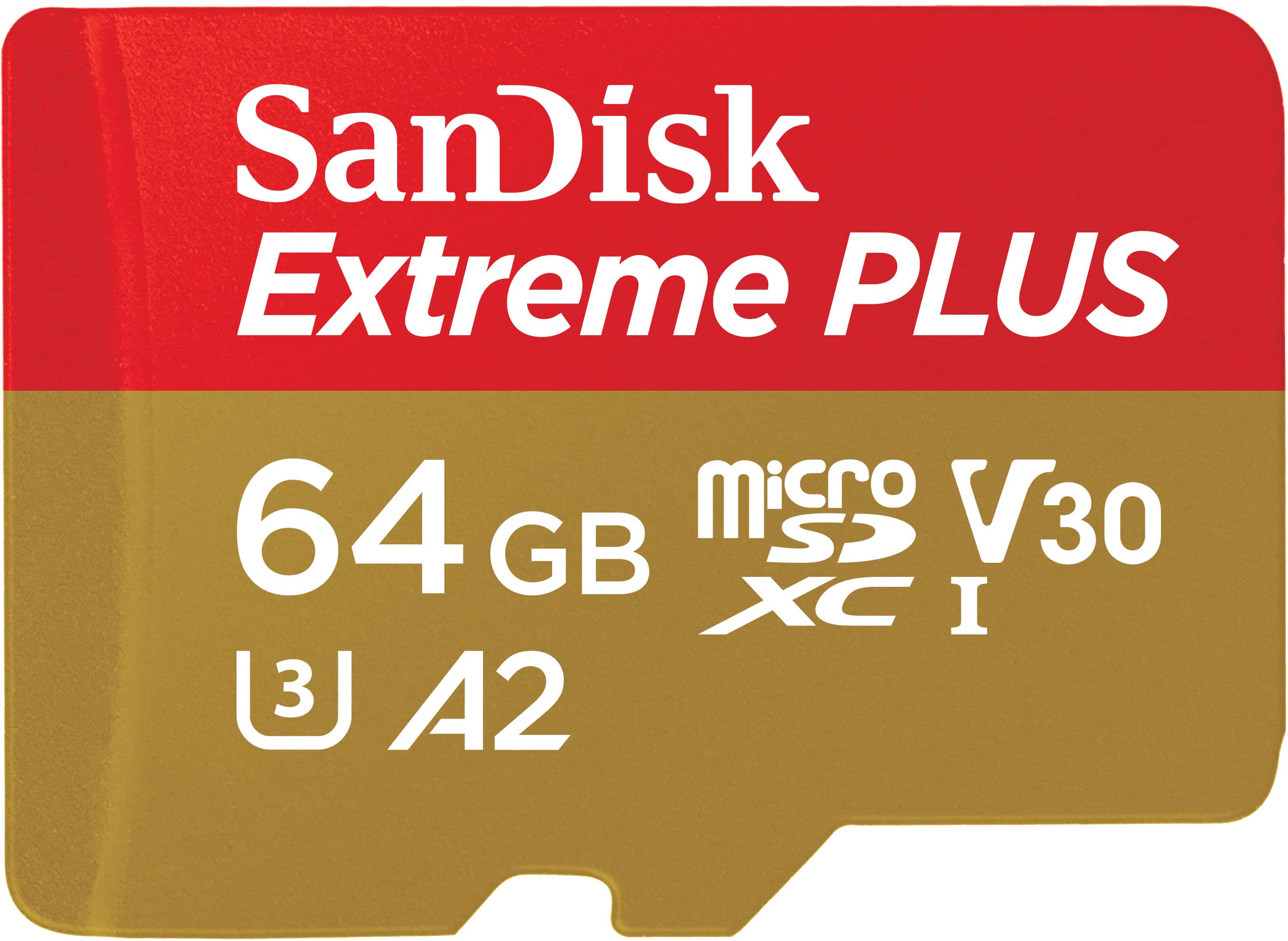 SanDisk - Cartão de memória microSDXC UHS-I Extreme PLUS 64GB-SDSQXBU-064G-AN6MA