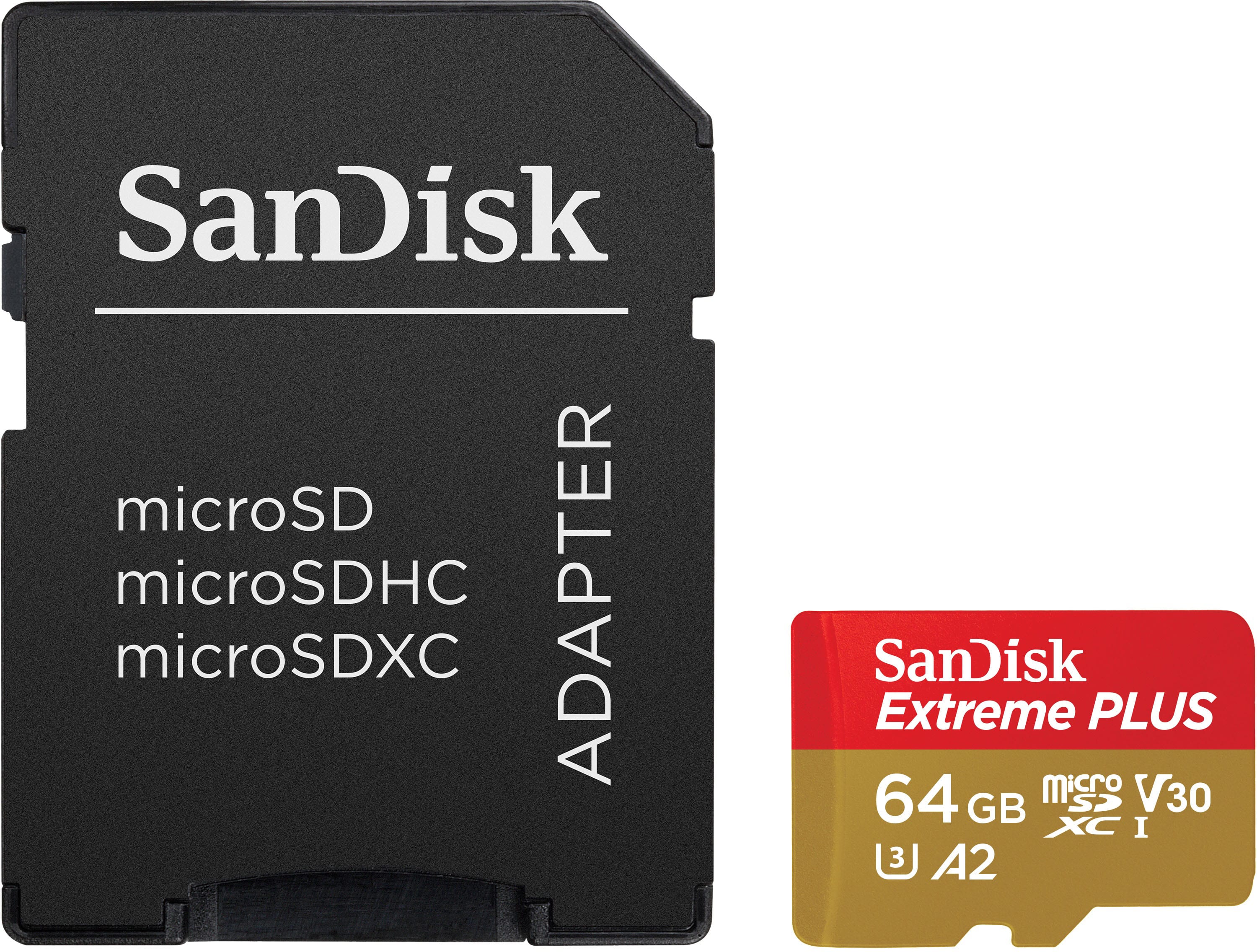 SanDisk - Cartão de memória microSDXC UHS-I Extreme PLUS 64GB-SDSQXBU-064G-AN6MA