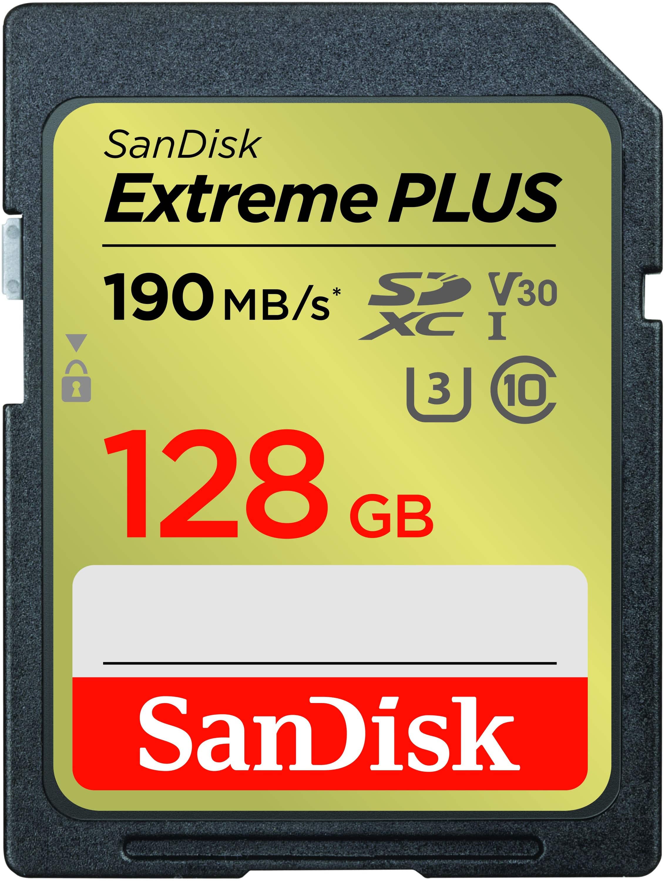SanDisk - Cartão de memória Extreme PLUS 128GB SDXC UHS-I-SDSDXWA-128G-ANCIN