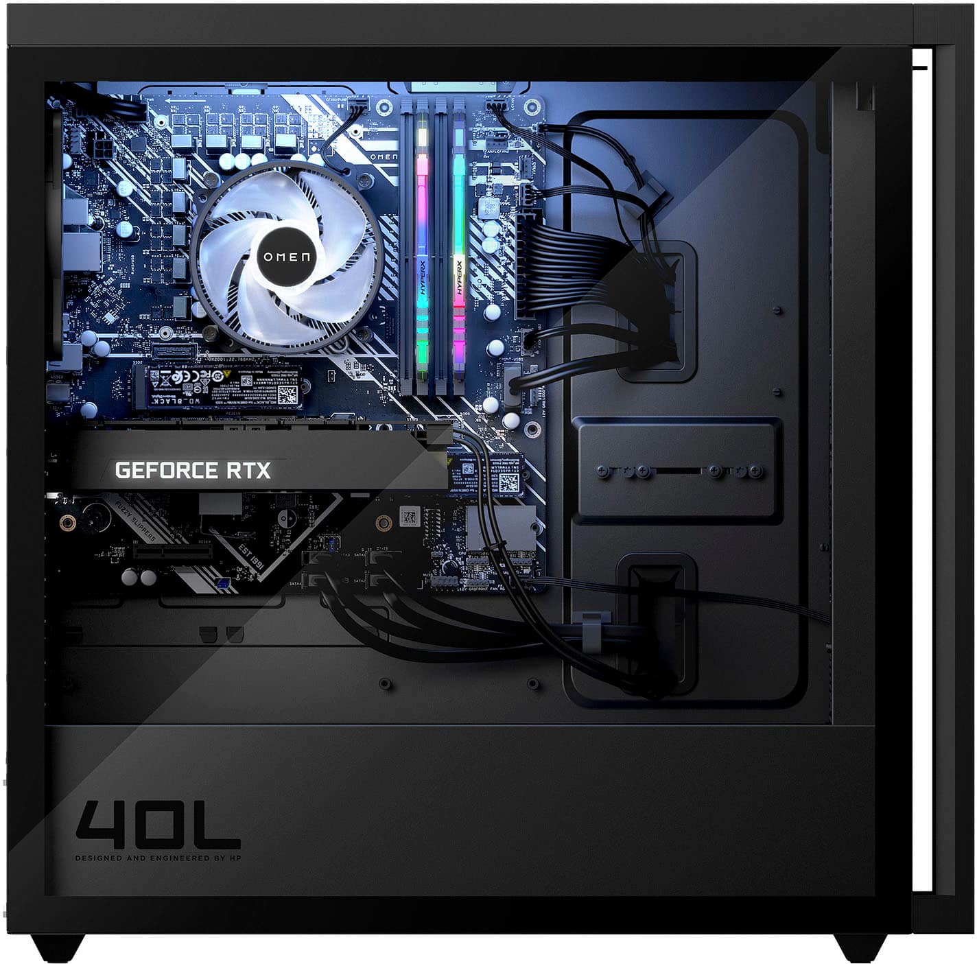 HP OMEN - Desktop Gaming 40L - Intel Core i5-12400F - Memória HyperX 16GB - NVIDIA GeForce RTX 3060 - SSD de 1TB - Nightfall Black-GT21-0014