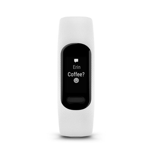 Garmin - vívosmart 5 Smart Fitness Tracker + frequência cardíaca pequena/média - branco-010-02645-01