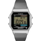 Timex - Relógio digital clássico masculino de 34 mm - Tom prateado-T785879J