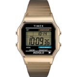 Timex - Relógio digital clássico masculino de 34 mm - tom dourado-T786779J