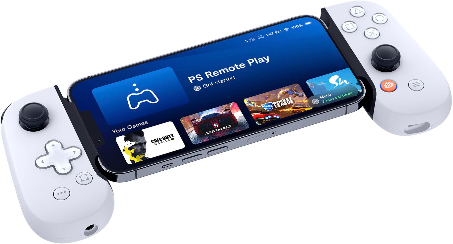 Backbone - One - PlayStation Edition (Lightning) - Controle portátil para games móveis para iPhone - White-BB-02-W-S