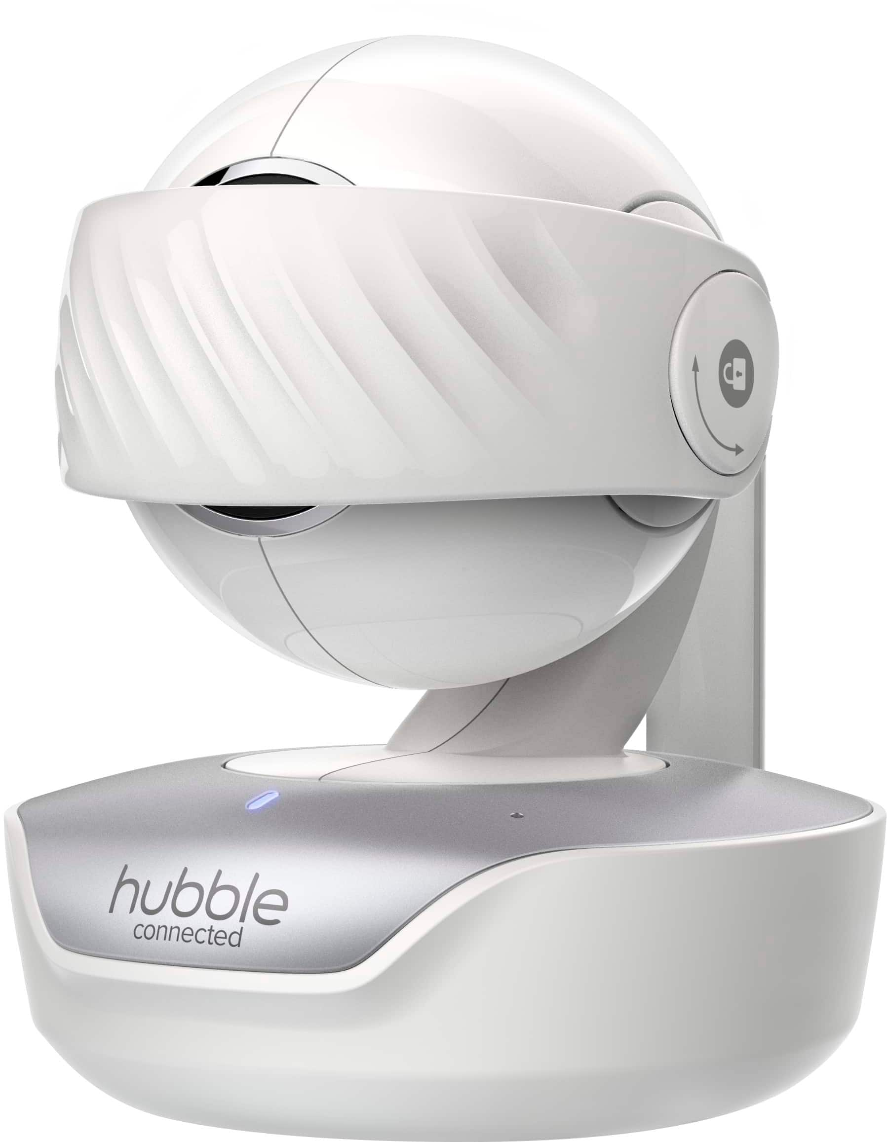 Hubble Connected - Nursery Pal Premium com Hubble Grip 5" HD Smart Baby Monitor com panorâmica, inclinação, zoom e tela sensível ao toque - Branco-HCT