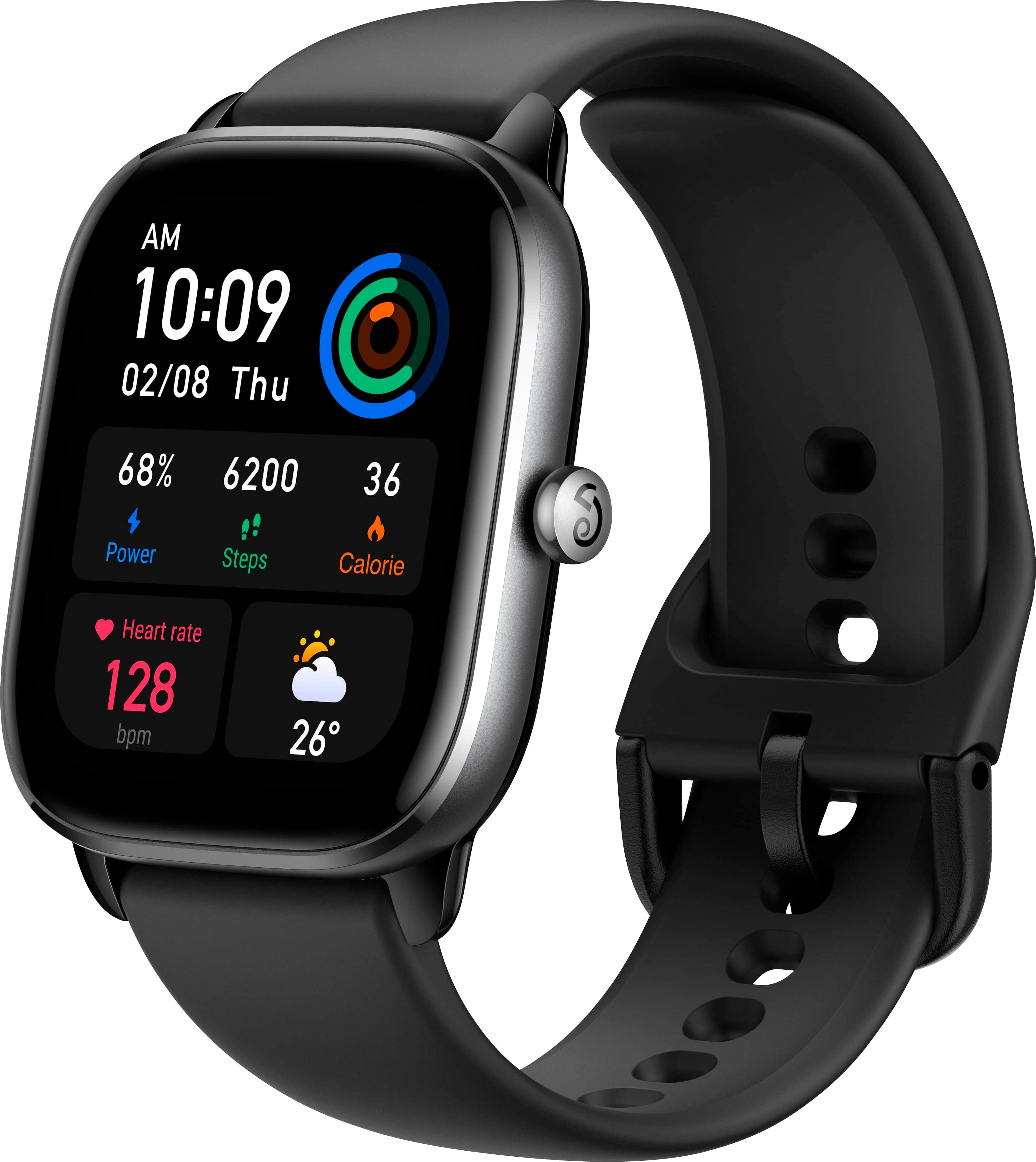 Amazfit - GTS 4 Mini Smartwatch 41,9 mm em liga de alumínio - Preto meia-noite-W2176OV1N