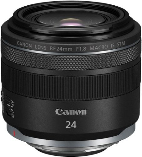 Canon - Lente principal grande angular RF 24mm F1.8 MACRO IS STM para câmeras EOS série R - Preto-5668C002