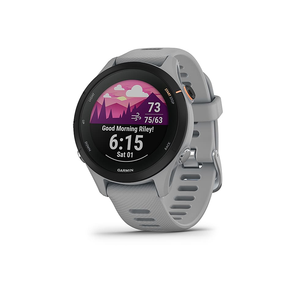 Garmin - Forerunner 255S GPS Smartwatch 41 mm Polímero reforçado com fibra - Pó Cinza-010-02641-02