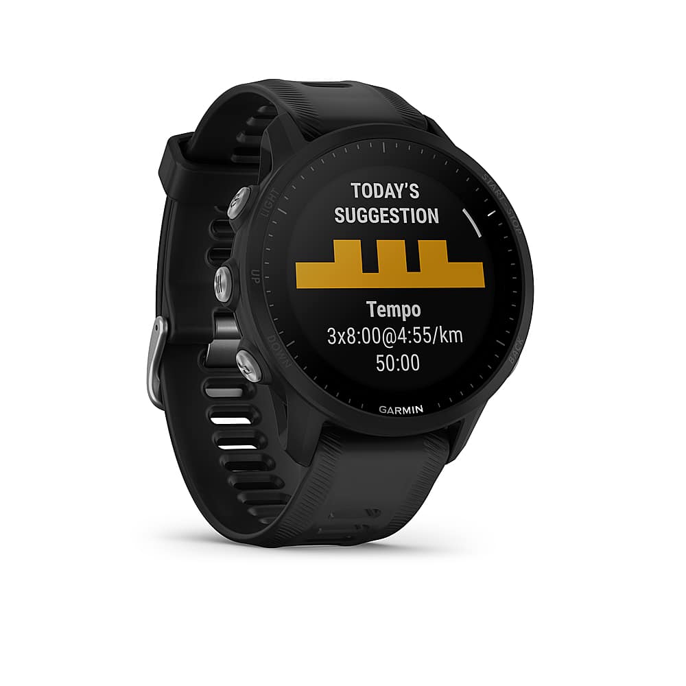 Garmin - Forerunner 955 GPS Smartwatch 47 mm Polímero reforçado com fibra - Preto-010-02638-10