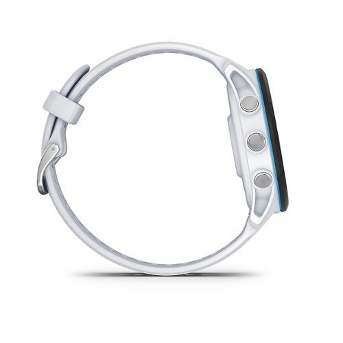 Garmin - Forerunner 255 Music GPS Smartwatch 46 mm Polímero reforçado com fibra - Whitestone-010-02641-21