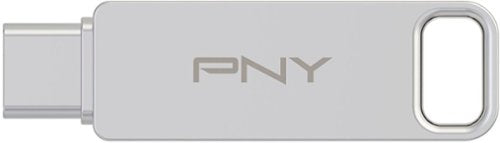 Pen Drive PNY - Unidade flash OTG DUO Link 128 GB USB 3.2 Gen 1 tipo C - Prata-P-FDI128DULINKTYC-GE