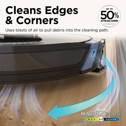 Shark - Matrix Plus 2 em 1 robô aspirador e esfregão,Matrix Clean, WiFi - Black-RV2610WA