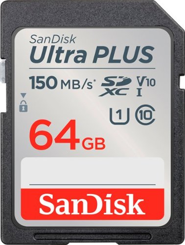 SanDisk - Cartão de memória Ultra PLUS 64GB SDXC UHS-I-SDSDUWC-064G-AN6IN
