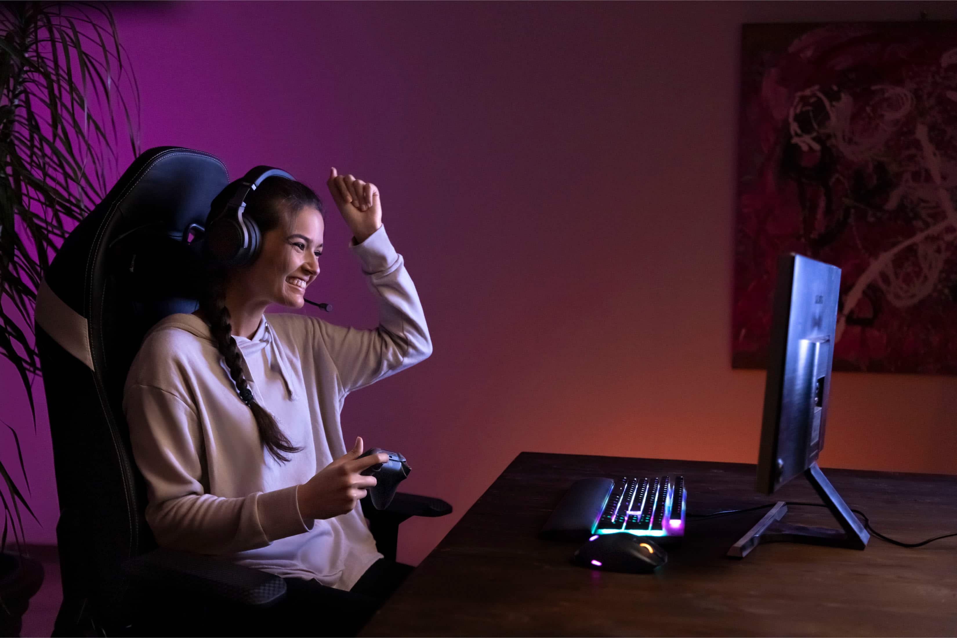 SCUF - Controle Bluetooth de viode game de desempenho sem fio Instinct Pro para Xbox Series X | S, Xbox One, PC e Mobile - Branco-504-178-04-010-NA