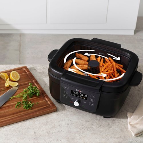 Panela Instantânea - Grelha interna sem fumaça 6 em 1 e fritadeira de ar com tecnologia OdorErase - Preto-140-8001-01