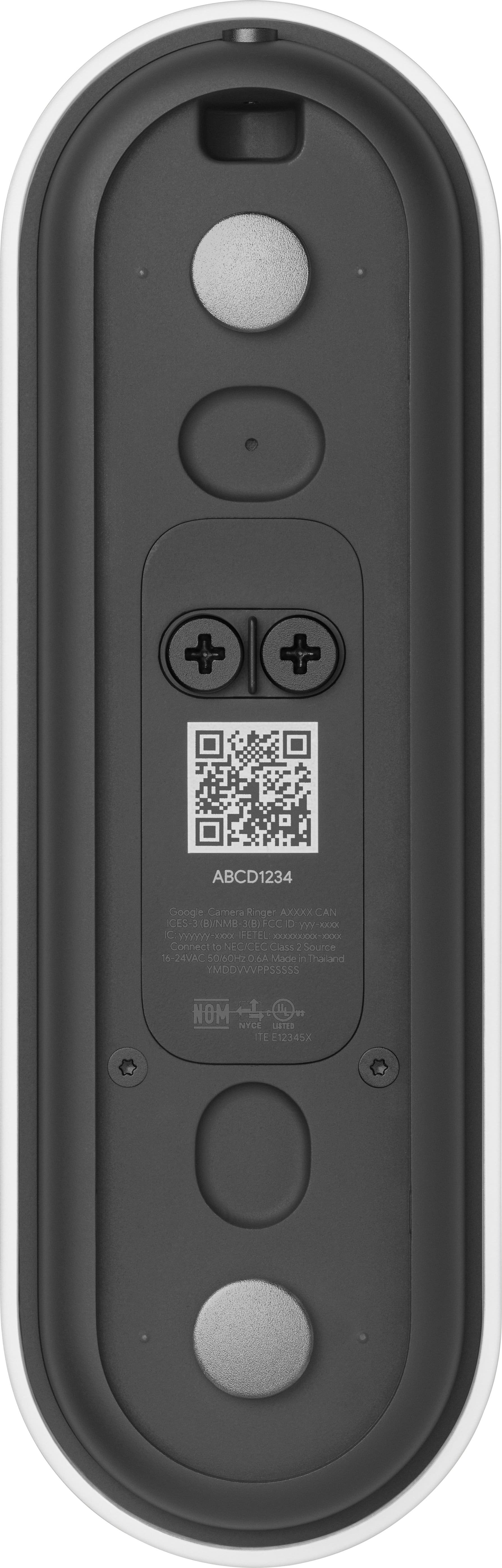 Google - Nest Doorbell com fio (2ª geração) - Snow-GA02767-US