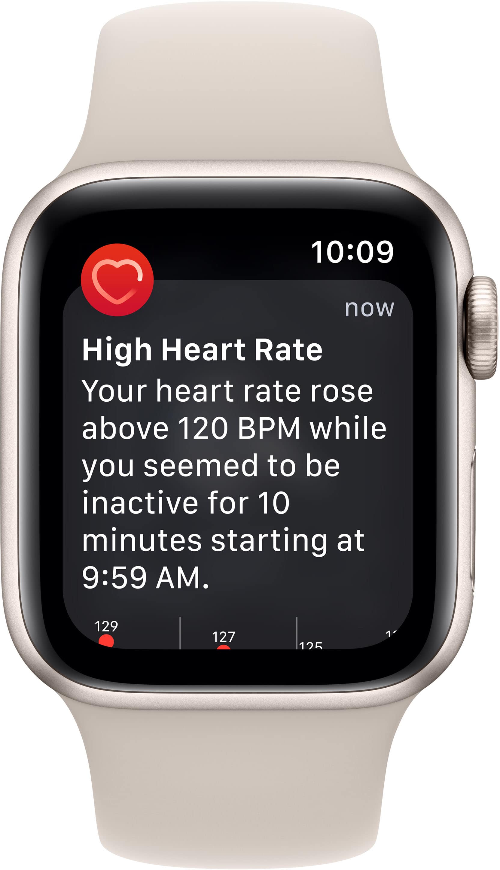 Apple Watch SE 2ª Geração (GPS + Celular) Caixa de alumínio de 40 mm com pulseira esportiva Starlight - S/M - Starlight-MNTK3LL/A