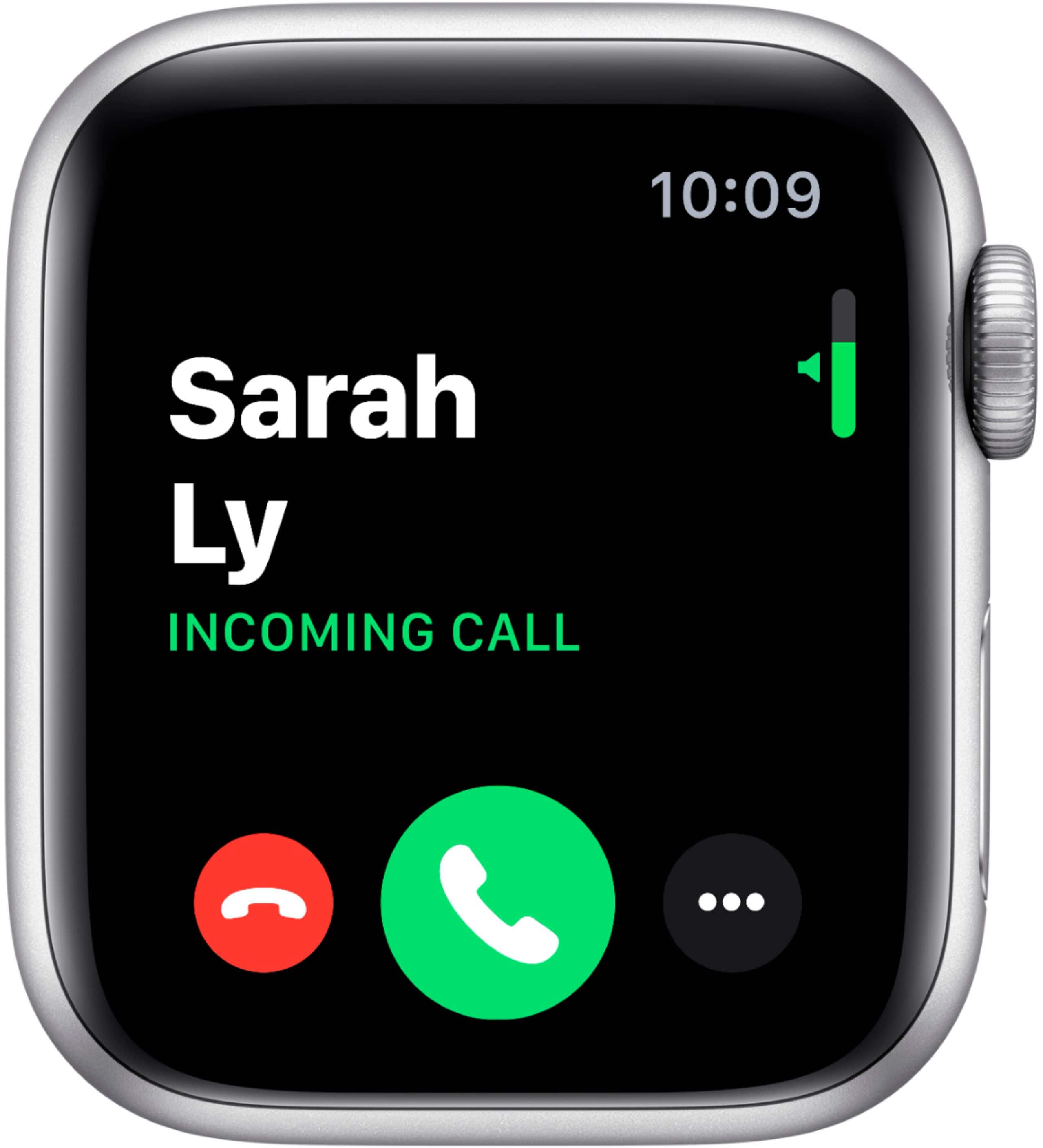 Apple Watch Series 5 (GPS) recondicionado certificado pela Geek Squad, caixa de alumínio de 40 mm com pulseira esportiva branca - alumínio prateado-TI
