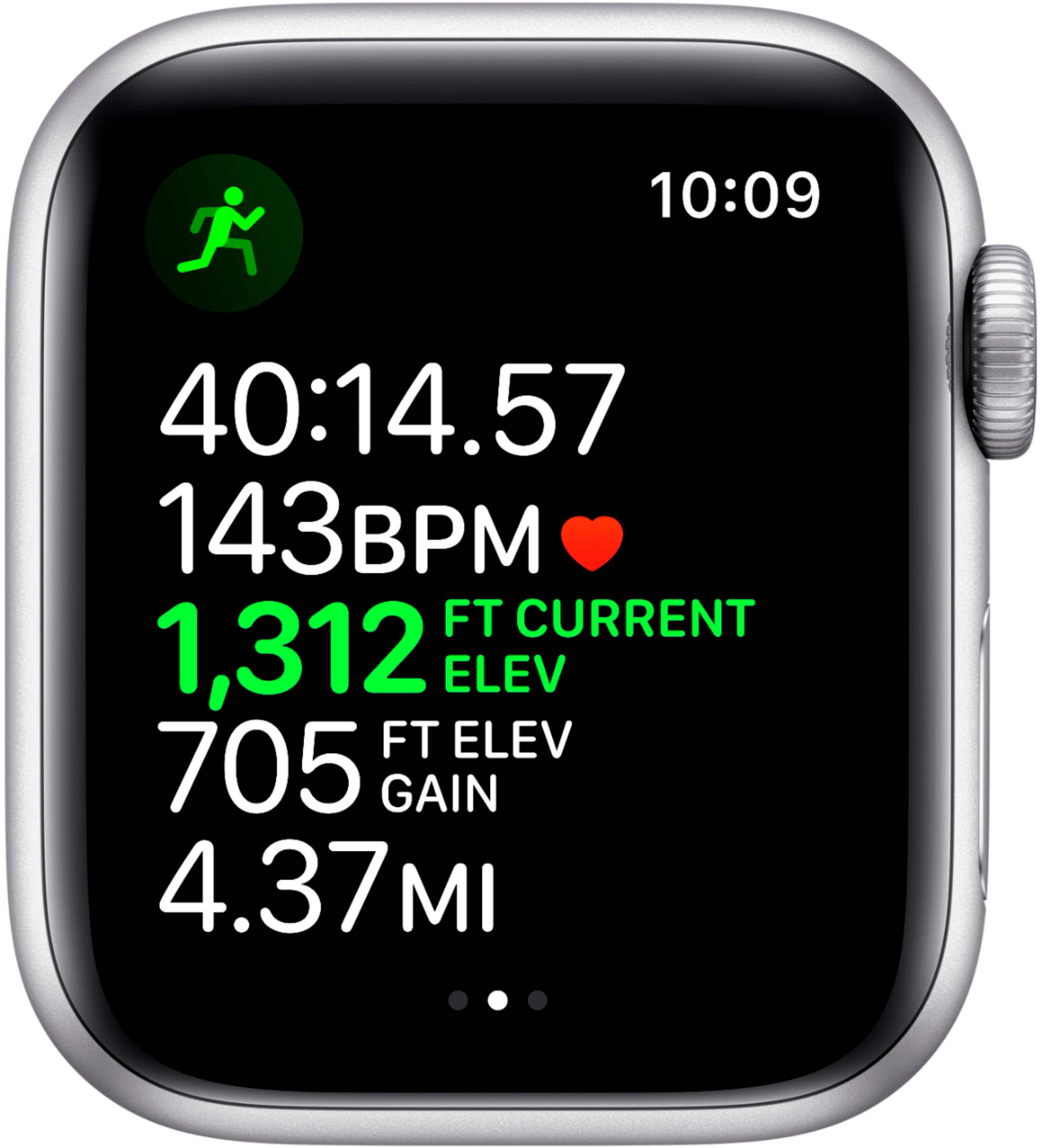 Apple Watch Series 5 (GPS) recondicionado certificado pela Geek Squad, caixa de alumínio de 40 mm com pulseira esportiva branca - alumínio prateado-TI