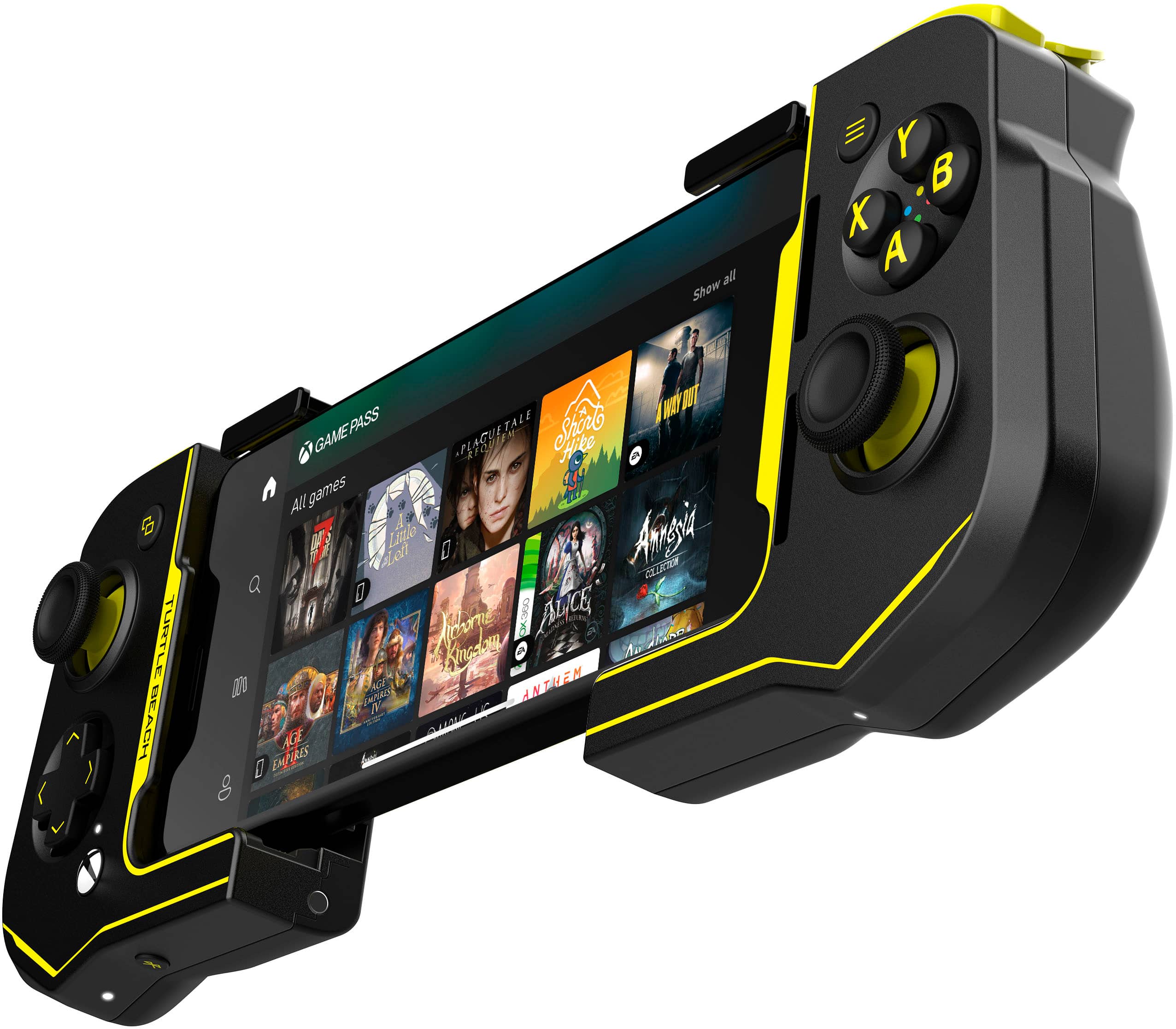 Turtle Beach - Controle Bluetooth de viode game de jogo Atom para telefones Android - Preto/Amarelo-TBS-0760-05