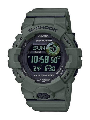 Casio - G-Shock Power Trainer masculino com relógio Bluetooth Mobile Link 49 mm - Verde-GBD800UC-3