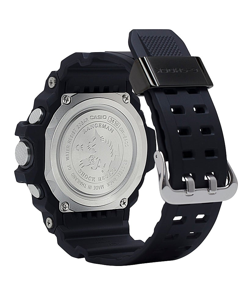 Casio - Relógio masculino G-Shock Rangeman com sensor triplo Atomic Solar 54 mm - Preto-GW9400-1B