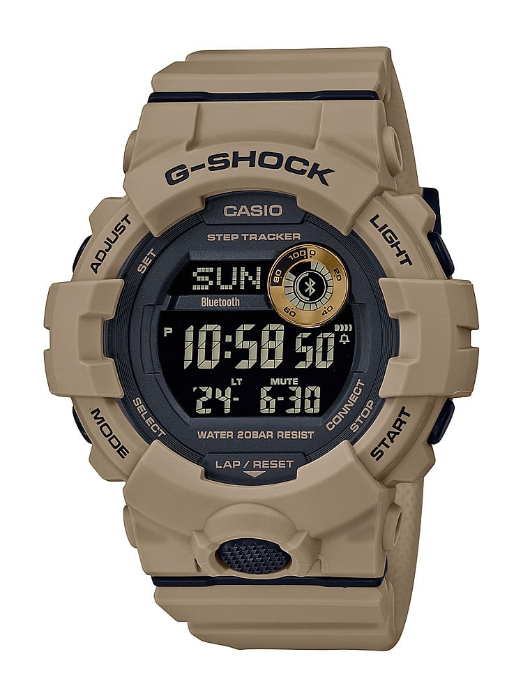 Casio - G-Shock Power Trainer masculino com relógio Bluetooth Mobile Link 49 mm - Tan-GBD800UC-5