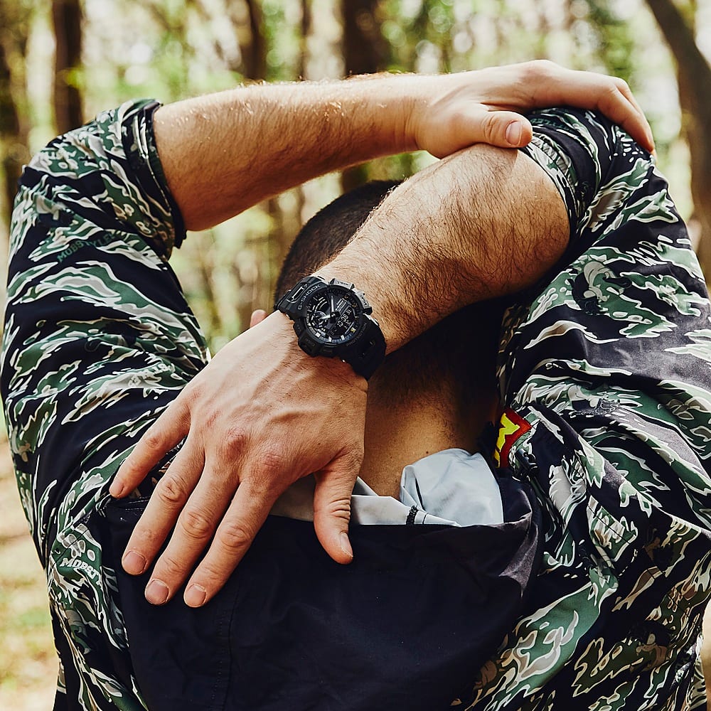 Casio - Rastreador de passos analógico-digital G-Shock masculino com relógio Bluetooth Mobile Link 49 mm - Preto-GBA900-1A