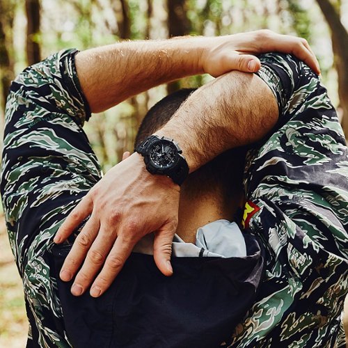 Casio - Rastreador de passos analógico-digital G-Shock masculino com relógio Bluetooth Mobile Link 49 mm - Preto-GBA900-1A