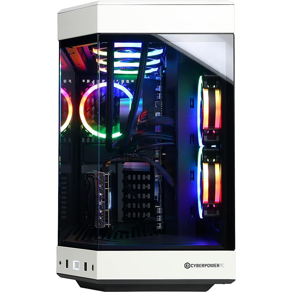 CyberPowerPC - Gamer Supreme Gaming Desktop - AMD Ryzen 9 7950X - 32GB de memória - AMD Radeon RX 7900 XTX - SSD de 2TB - Branco-SLC10920CPG