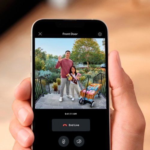 Anel - Campainha com bateria e campainha de vídeo Wi-Fi inteligente - Operada por bateria com vista da cabeça aos pés - Níquel acetinado-B09WZBPX7K