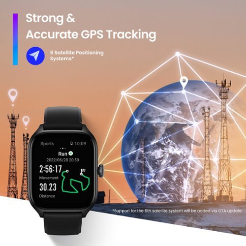 Amazfit GTS 4 Smartwatch 44,45mm Liga de Alumínio - Preto-W2168OV1N