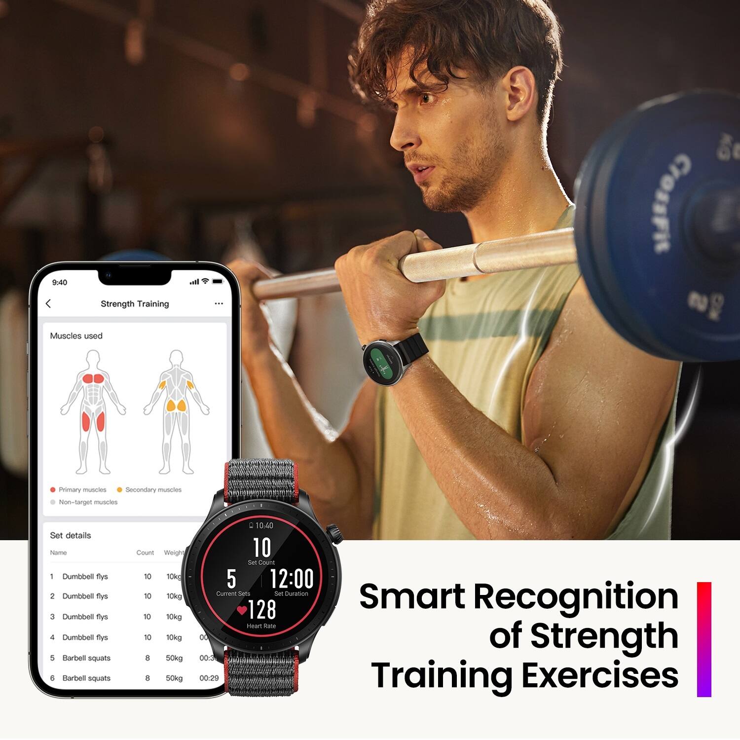 Amazfit GTR 4 Smartwatch 36,2 mm em liga de alumínio - cinza-W2166OV2N