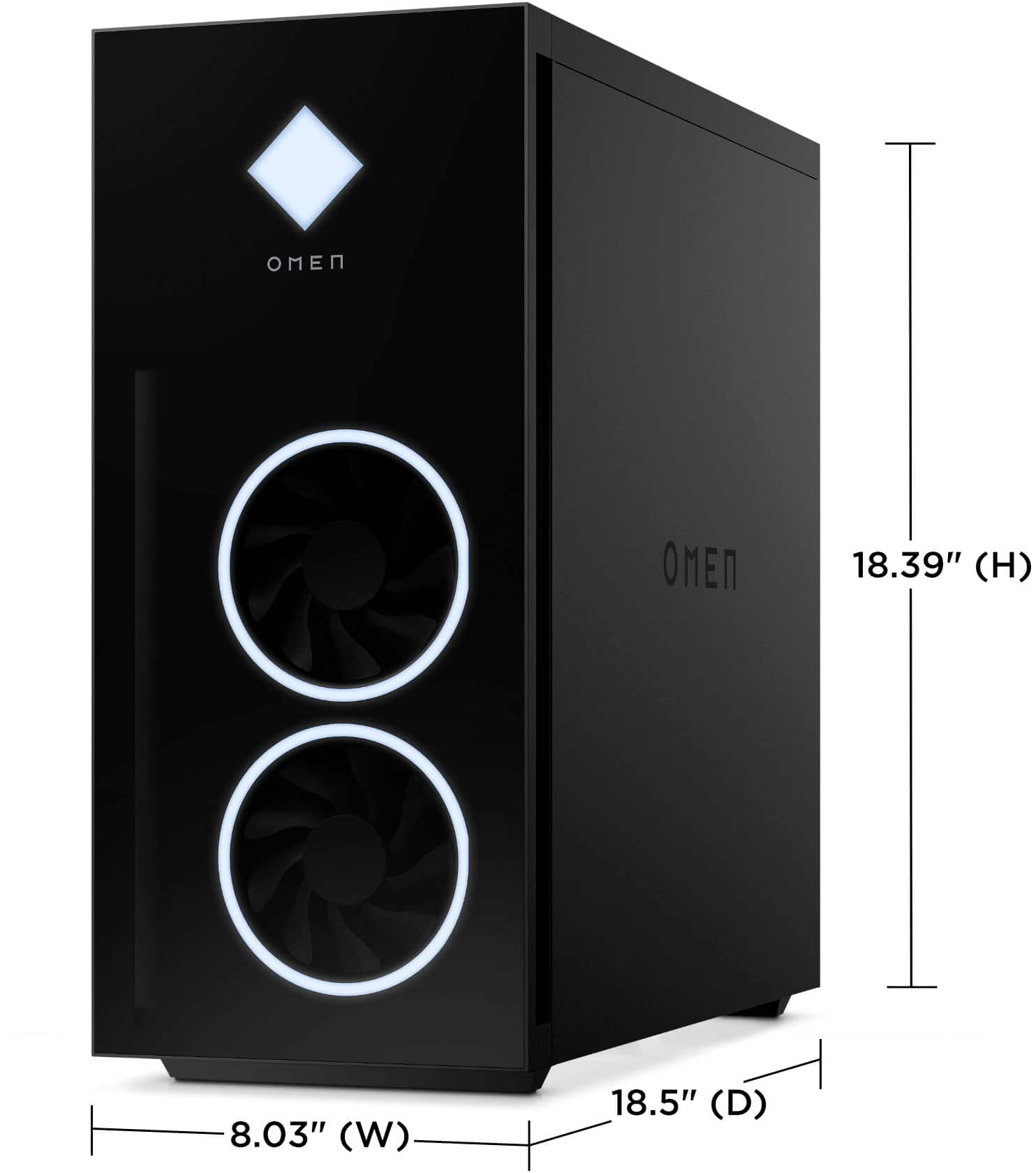 HP OMEN - Desktop para jogos OMEN 40L - AMD Ryzen 7 5700G - Memória HyperX de 16 GB - NVIDIA GeForce RTX 3070 - SSD de 1 TB - Preto-7P4K8AA#ABA