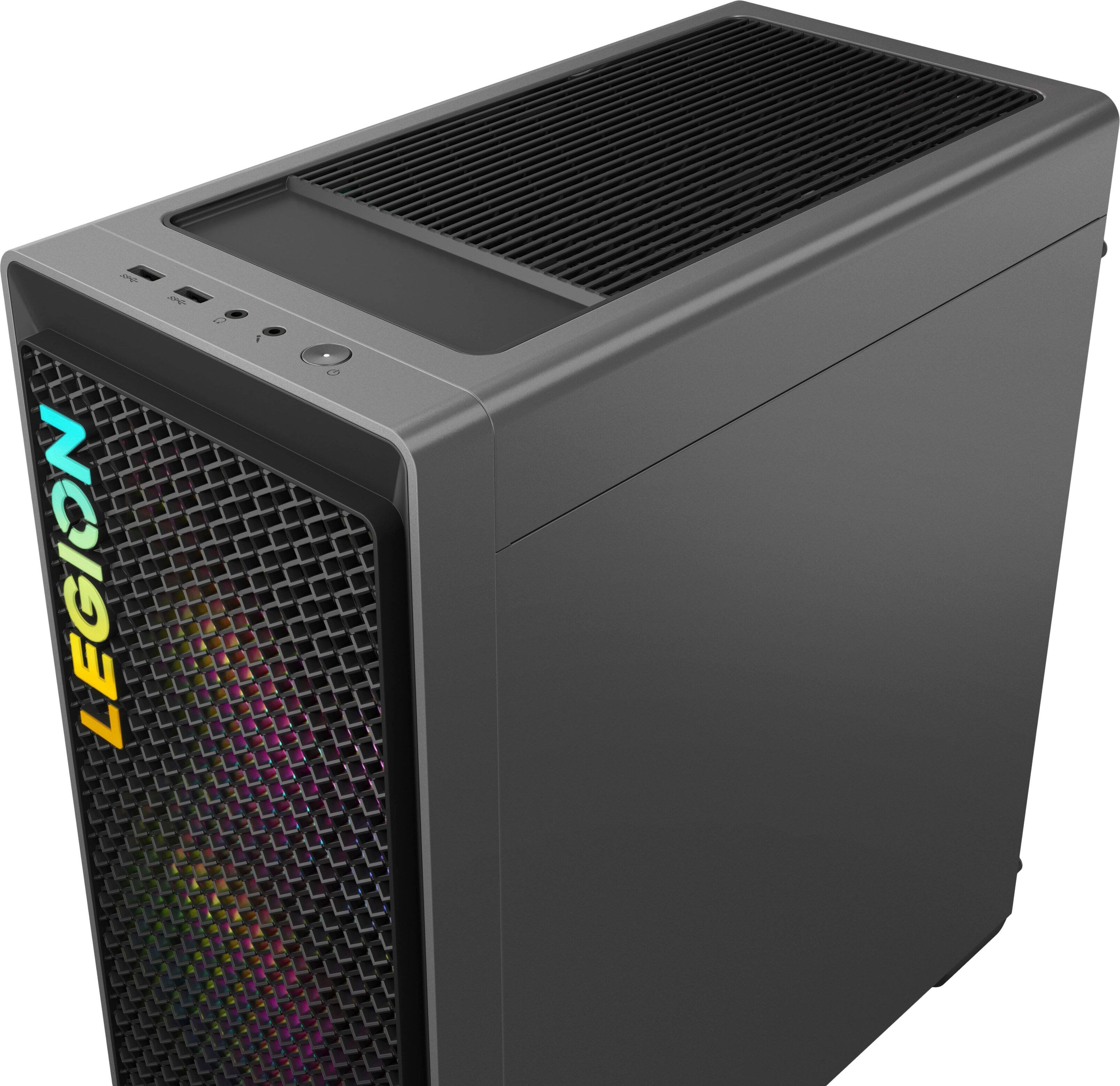 Lenovo - Legion Tower 5 AMD Gaming Desktop - AMD Ryzen 5-7600 - 16GB de memória - NVIDIA RTX 3060 12GB LHR - 512GB SSD - Storm Grey-90UX0007US