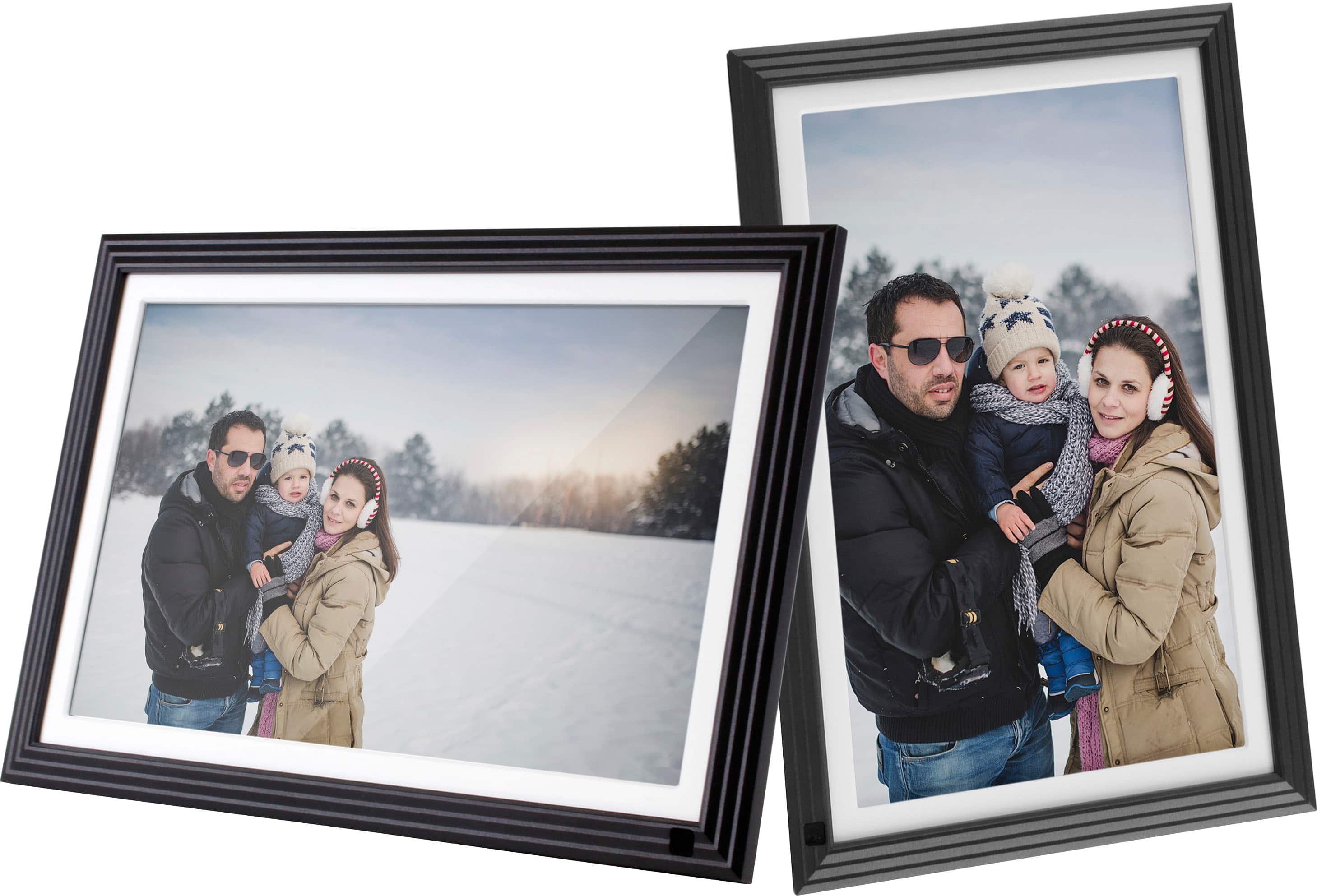 Aluratek - Porta-retrato digital IPS LCD Wi-Fi de 10" com tela sensível ao toque - Preto-ACKWS10F