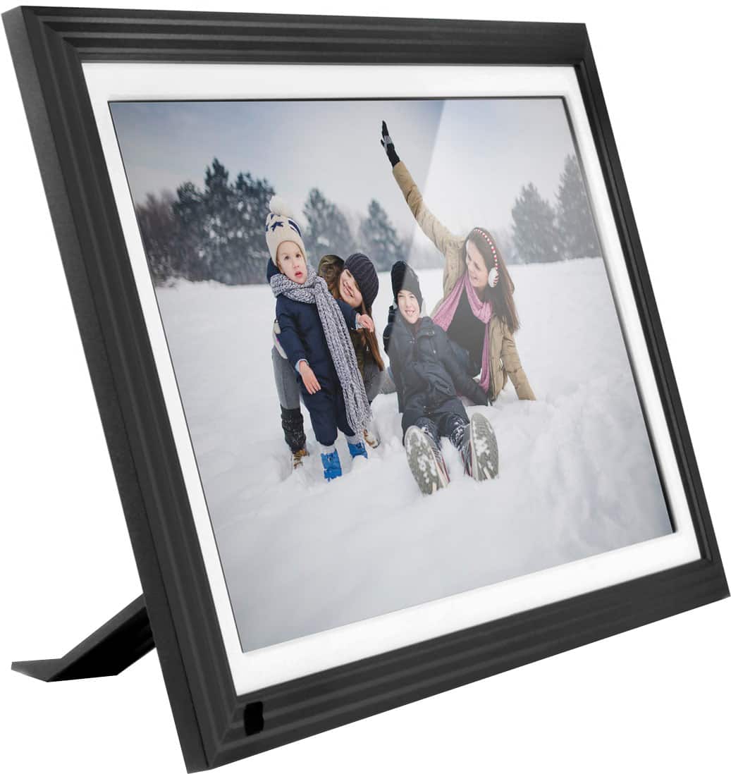 Aluratek - Porta-retrato digital IPS LCD Wi-Fi de 10" com tela sensível ao toque - Preto-ACKWS10F