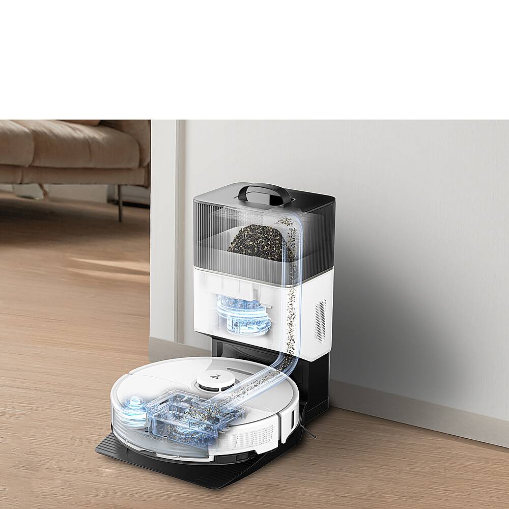 Roborock - S8 Plus-WHT Robô aspirador e esfregão conectado por Wi-Fi com base auto-esvaziada - Branco-S8-PLUS WHT
