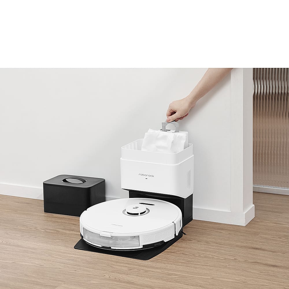 Roborock - S8 Plus-WHT Robô aspirador e esfregão conectado por Wi-Fi com base auto-esvaziada - Branco-S8-PLUS WHT