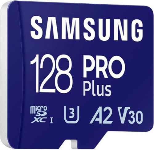Samsung - Adaptador Pro Plus + Cartão de memória microSDXC de 128 GB, até 180 MB/s, UHS-l, C10, U3, V30, A2.-MB-MD128SA/AM