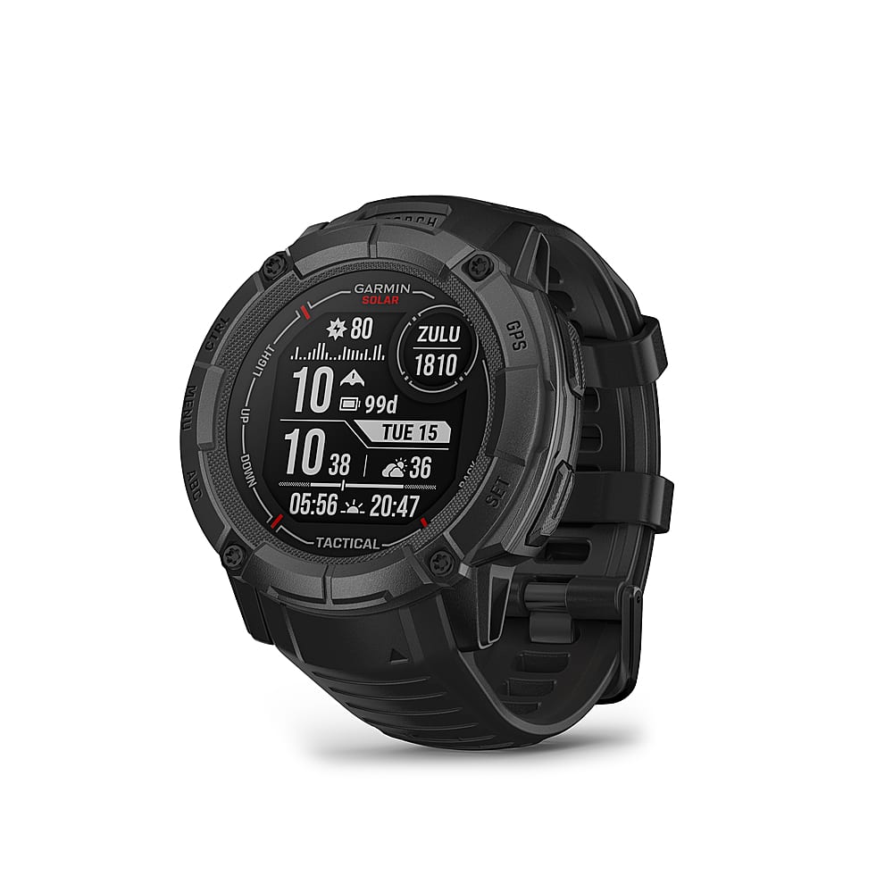 Garmin - Smartwatch Instinct 2X Solar Tactical Edition 50 mm Polímero reforçado com fibra - Preto-010-02805-13