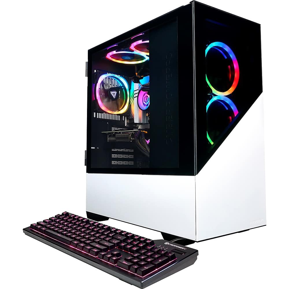 CyberPowerPC - Gamer Supreme Gaming Desktop - AMD Ryzen 9 7900X - 16GB de memória - NVIDIA GeForce RTX 4070 - SSD de 2TB - Branco-SLC10940CPG