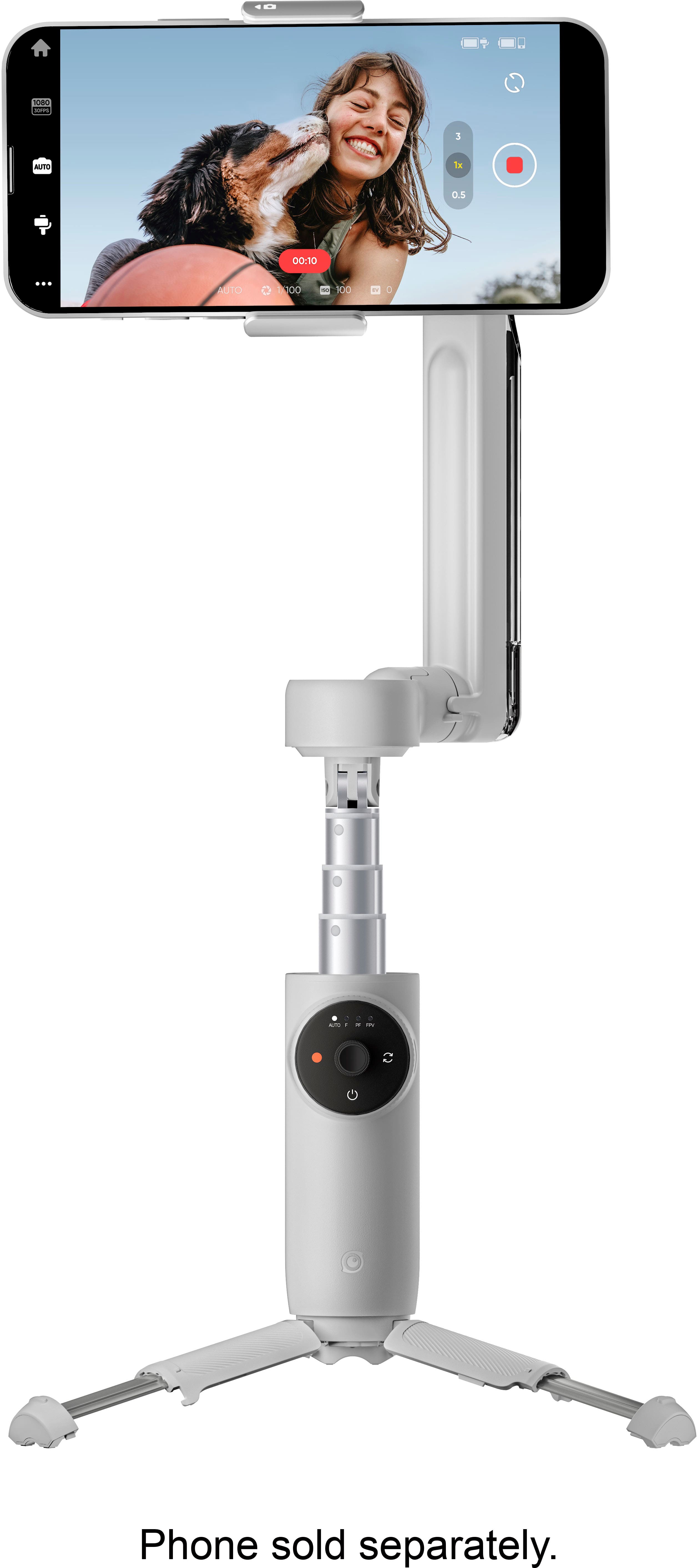 Insta360 - Estabilizador de cardan de 3 eixos Flow Standard para smartphones com tripé integrado - Cinza-FLOW 04