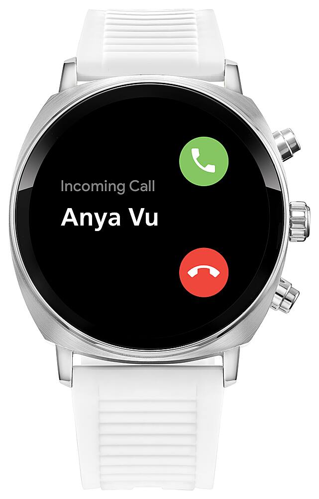 Citizen - CZ Smart 41 mm unissex de aço inoxidável casual smartwatch com pulseira de silicone - prata-MX1000-28X