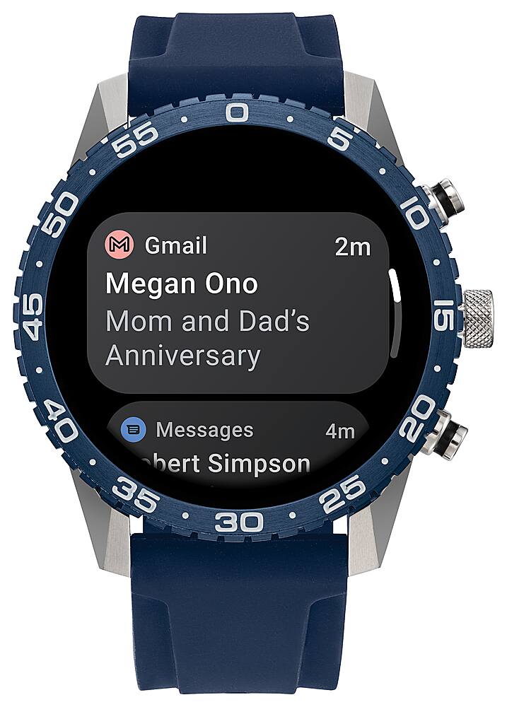 Citizen - Smartwatch esportivo unissex CZ Smart 45m em aço inoxidável com pulseira de silicone - Prata-MX1018-06X