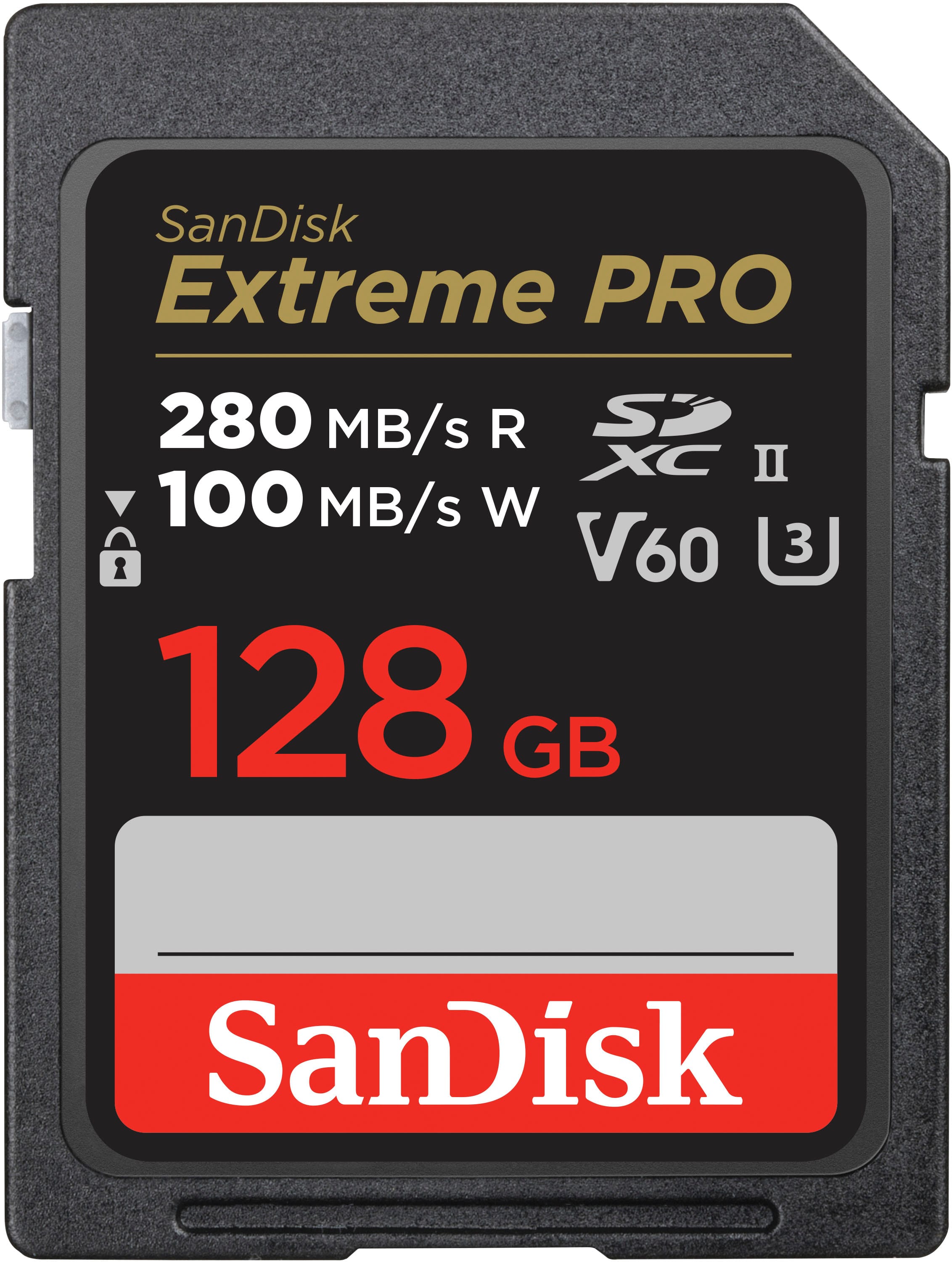 SanDisk - Cartão de memória Extreme Pro 128GB SDXC UHS-II V60-SDSDXEP-128G-ANCIN