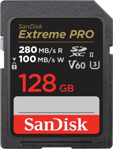 SanDisk - Cartão de memória Extreme Pro 128GB SDXC UHS-II V60-SDSDXEP-128G-ANCIN