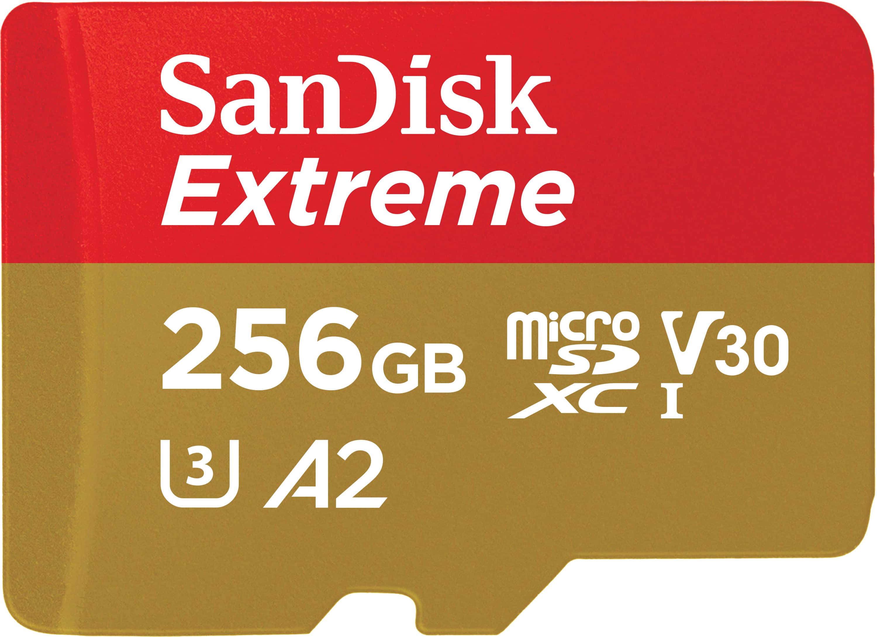 SanDisk - Cartão de memória microSDXC UHS-I Extreme 256GB para jogos-SDSQXAV-256G-GN6GN